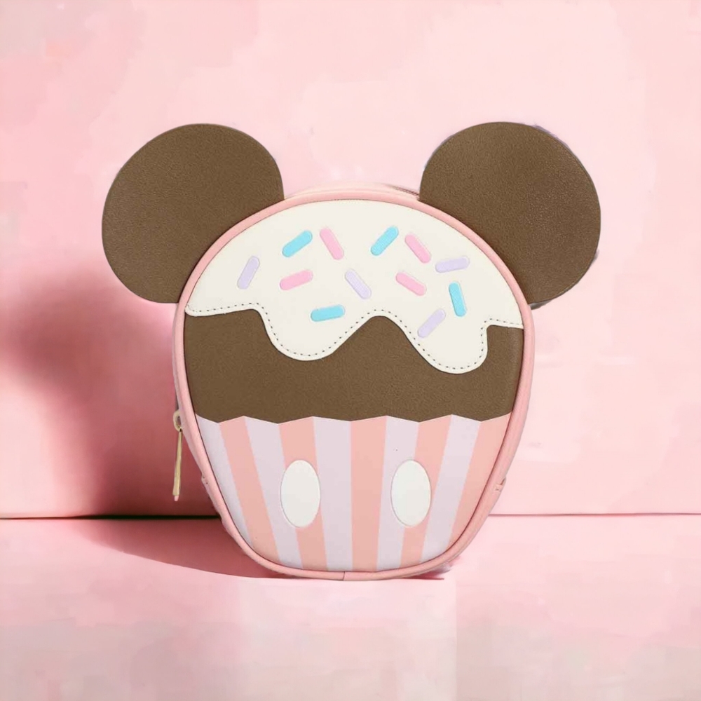 DISNEY MICKEY MOUSE SWEET TOOTH CUPCAKE COSMETIC BAG